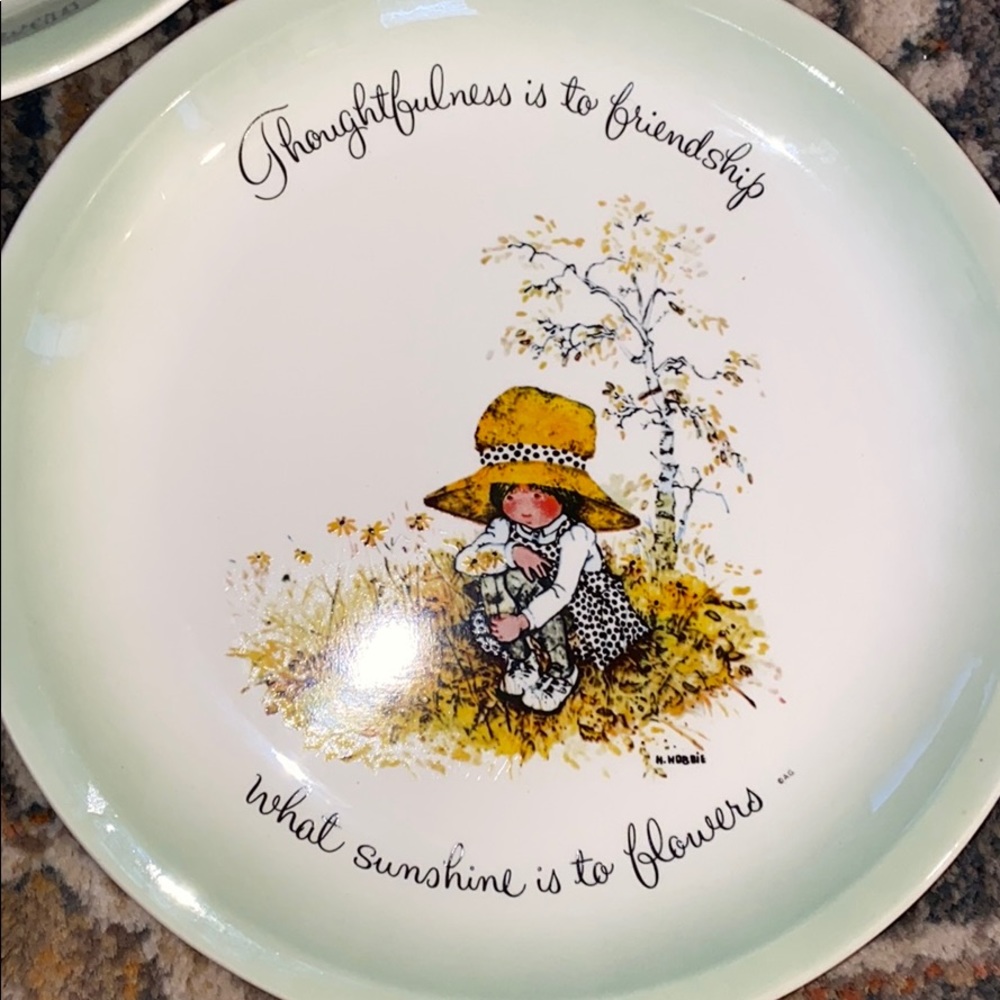 Vintage  Holly Hobbie collectors plates set of 3 - Picture 3 of 6